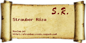 Strauber Róza névjegykártya